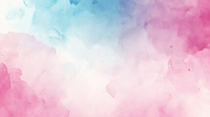 Abstract Watercolor Background,  Pink and Blue Pastel Hues