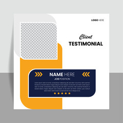 Modern Business Client Testimonial Design.
