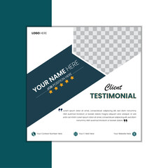 Modern Business Client Testimonial Design.