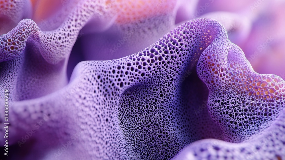Poster a dynamic, zoomed-in view of textured blue foam, displaying intricate textures and bubbles, suggesti