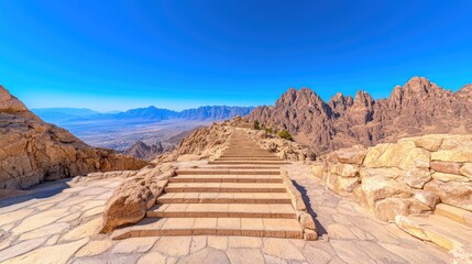Sacred Mount Sinai: Majestic peak in Egypt's Sinai Peninsula, believed to be where Moses received the Ten Commandments.