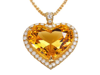 Isolated Heart Diamond Pendant