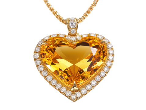 Isolated Heart Diamond Pendant