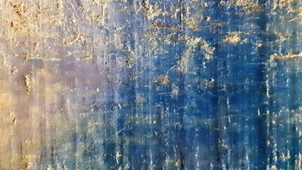 an old faded blue paint on the wood wall, slightly blur
