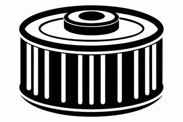 oil filter line art silhouette vector illustration