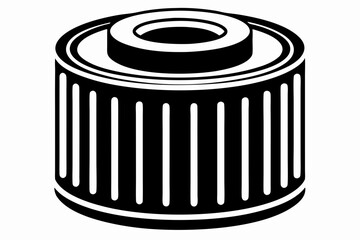 oil filter line art silhouette vector illustration