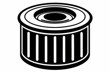 oil filter line art silhouette vector illustration