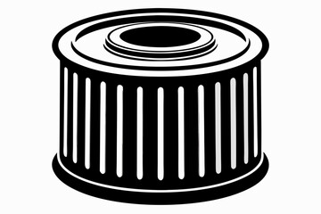 oil filter line art silhouette vector illustration