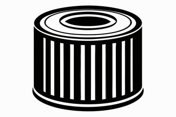 oil filter line art silhouette vector illustration