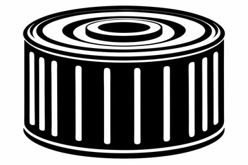 oil filter line art silhouette vector illustration