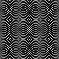 Obraz premium Seamless Geometric Diamonds Black and White Pattern.