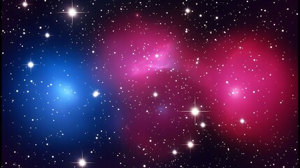 Obraz premium A Colorful Nebula Surrounded By Shining Stars In Space