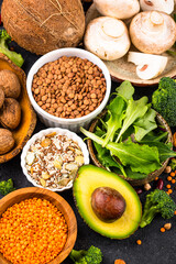 Vegan keto products. Ketogenic plant-based food