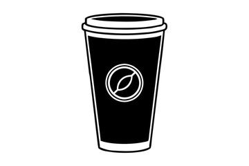 starbucks cup line art silhouette vector illustration