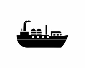 Fototapeta premium creative silhouette Tanker Ship Icon victor illustration