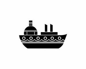Obraz premium creative silhouette Tanker Ship Icon victor illustration