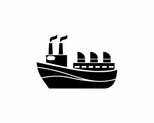 Obraz premium creative silhouette Tanker Ship Icon victor illustration