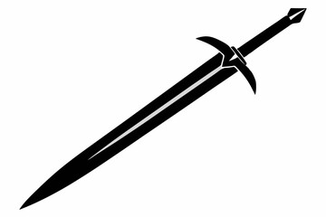 sword line art silhouette vector illustration