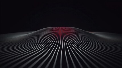 A digital illustration of a wave-like pattern with a red center.