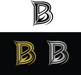 Abstract letter B logo design