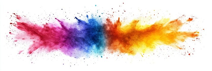Colorful Chalk Burst Watercolor Explosion - Vibrant colors explode, symbolizing energy, creativity, freedom, joy, and passion. A dynamic and artistic