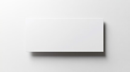 Fototapeta premium White rectangular object against plain light gray background