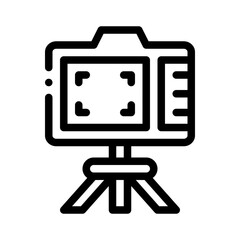 Naklejka premium tripod line icon