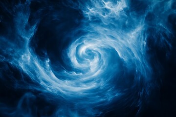 Obraz premium Abstract Spiral of Blue Clouds