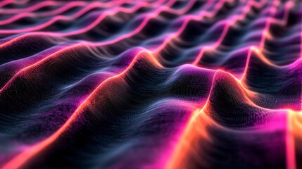 Obraz premium Abstract Colorful Wave Patterns: A Stunning Visual Representation of Data