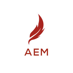 AEM creative minimalist letter logo.