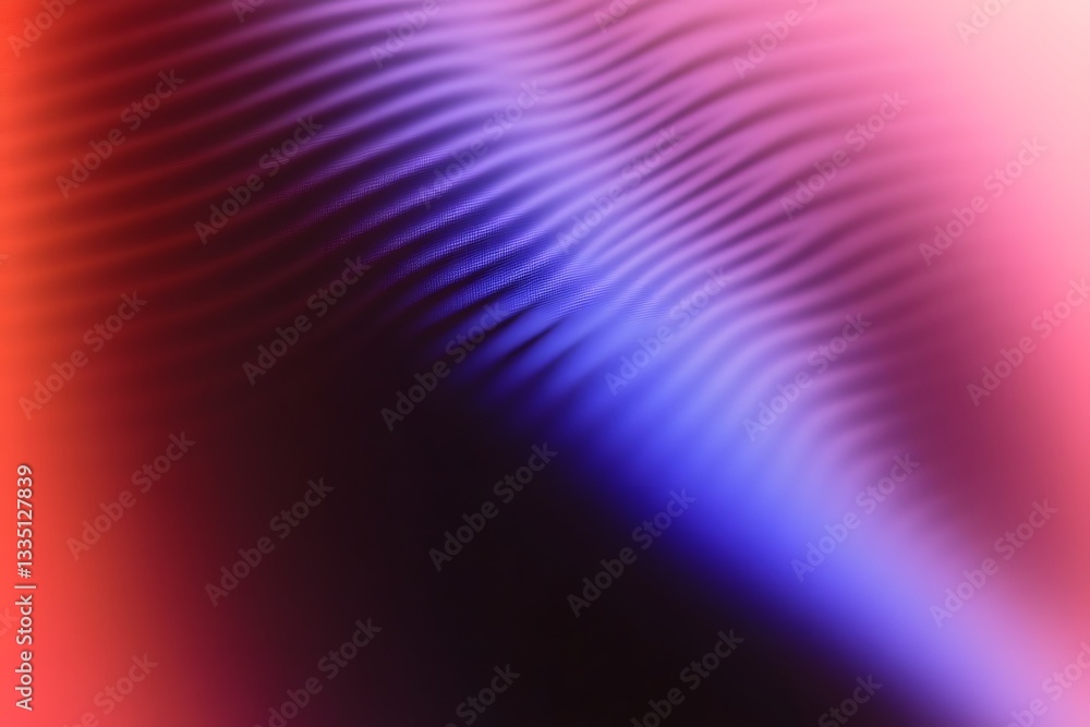 Poster abstract image with wavy lines and gradiated color shifts