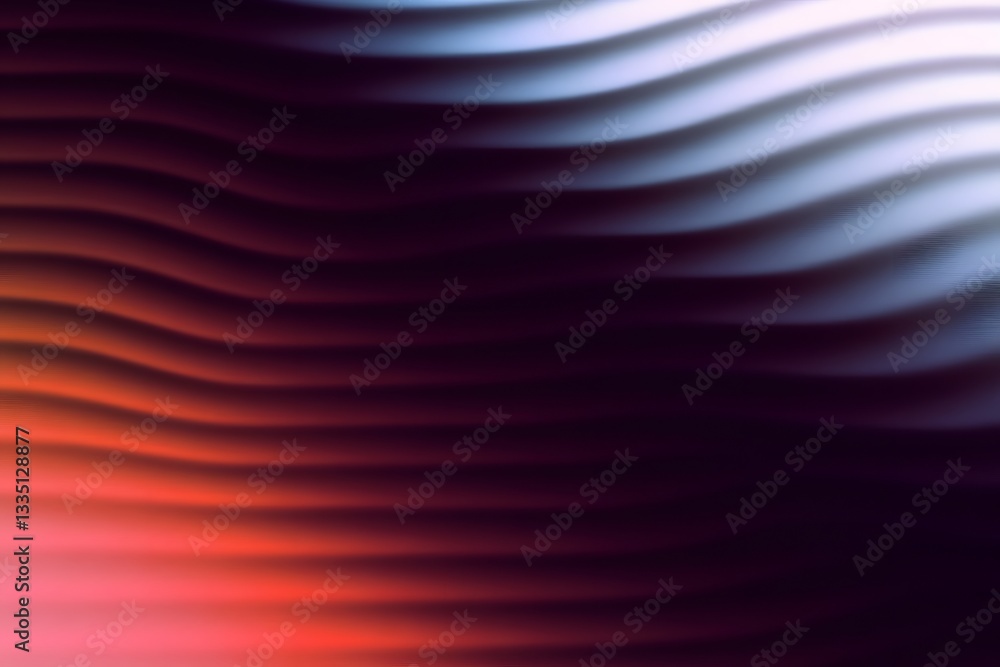 Poster abstract image featuring wavy lines with multiple gradient colors