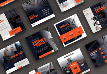 Business Consulting Social Media Post Layout Template