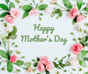 Happy mother's day typography text, congratulation mom template