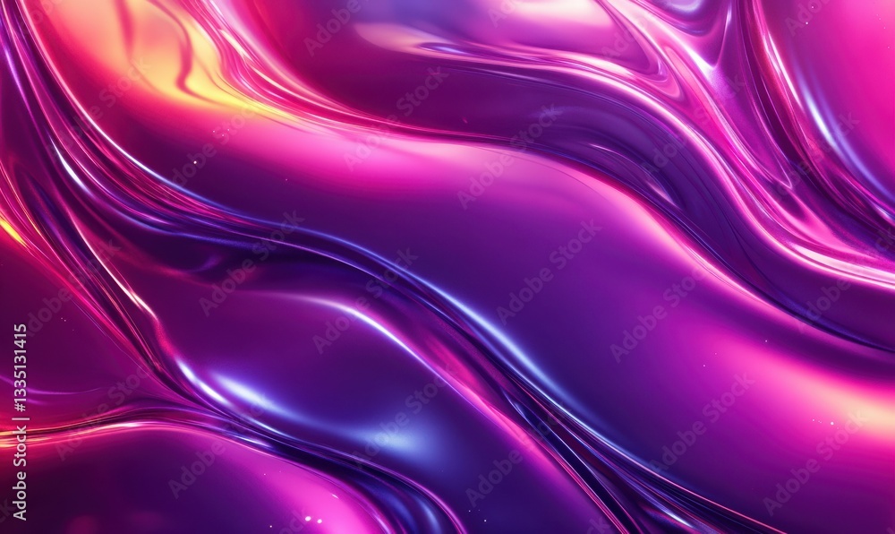 Poster dynamic abstract background in vivid purple and pink hues with intricate swirling patterns and glowi