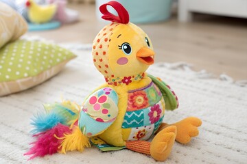 Fototapeta premium A wonderfully decorated Chicken baby toy