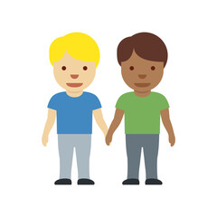 Men Holding Hands (Different Skin Tones)
