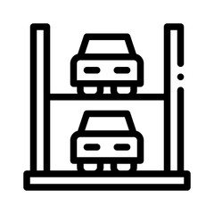 multi level parking line icon