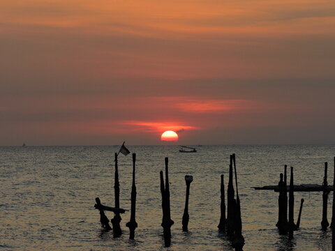 sunset at the beach