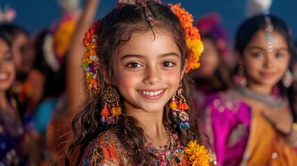 Fototapeta premium Dandiya Night Celebration during Navratri Festival