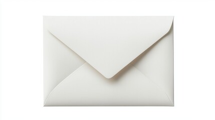 A white envelope with a flap.