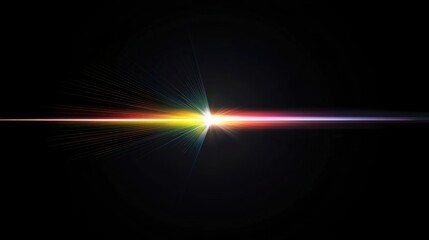 Fototapeta premium A bright starburst with a black background.