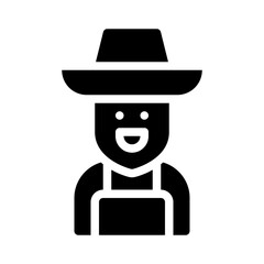 farmer glyph icon