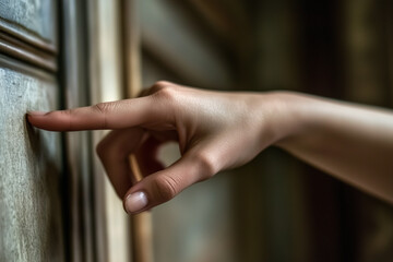 Obraz premium a hand that points at something