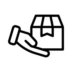 package delivered line icon