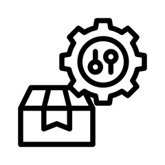 package in customs line icon