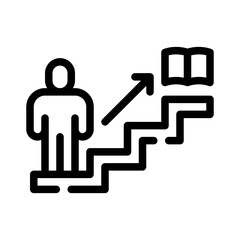 learning path line icon
