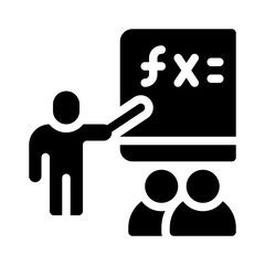 classroom discussion glyph icon