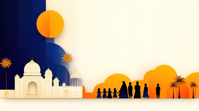 Traditional Indian Wedding Ceremony Vector Illustration