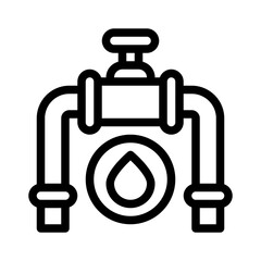 oil pipeline line icon